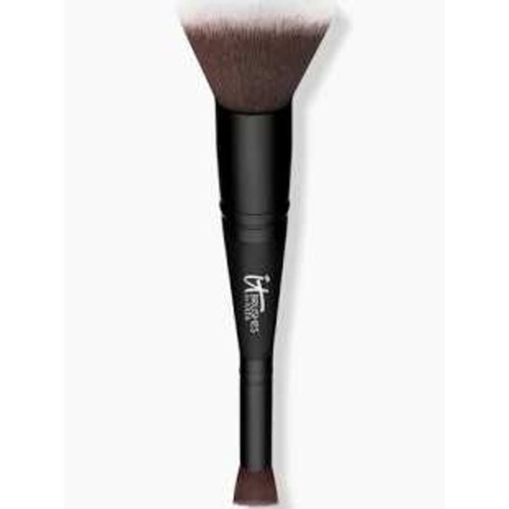 IT Cosmetics No 132 Silver Dual-Ended Complexion Brush Women's Makeup Tool